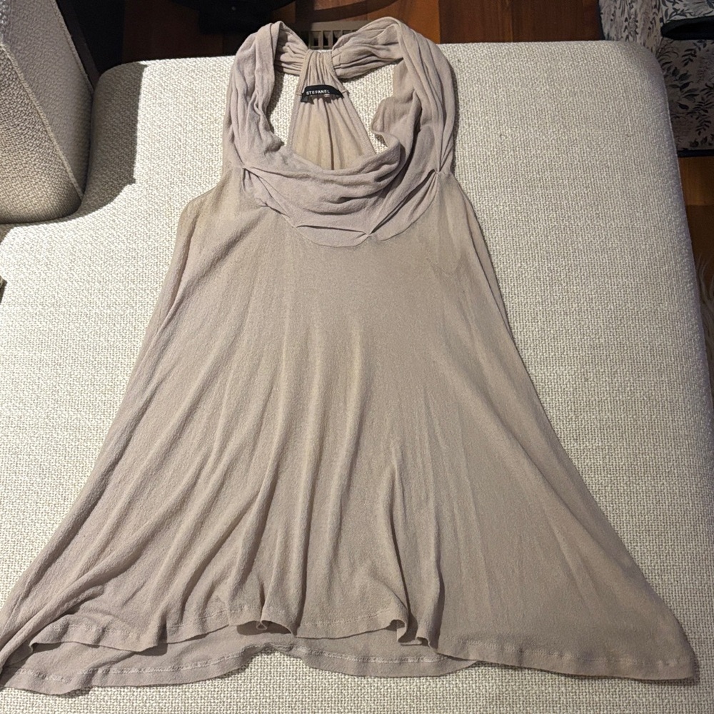 Stefanel Taupe Women's Tunic Top